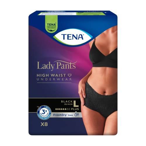 Miniaturka artykułu - Tena Lady Pants Plus Black Bielizna chłonna dla kobiet L, 8 szt.