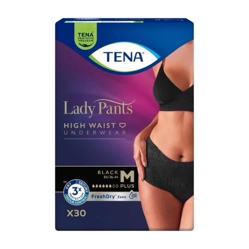 Miniaturka artykułu - Tena Lady Pants Plus Black Bielizna chłonna dla kobiet M, 30 szt.