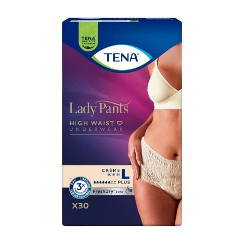 Miniaturka artykułu - Tena Lady Pants Plus Creme Bielizna chłonna dla kobiet L, 30 szt.