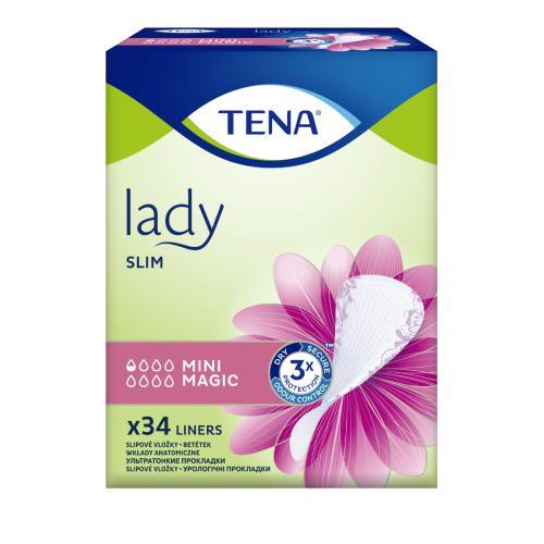 Miniaturka artykułu - TENA Lady Slim Mini Magic Wkładki anatomiczne, 34szt. USZKODZONE TEKTUROWE OPAKOWANIE PRODUKTU