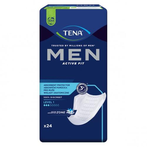 Miniaturka artykułu - TENA MEN Wkłady anatomiczne Level 1 LIGHT, 24 sztuki