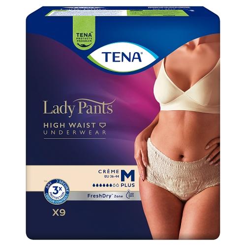 Miniaturka artykułu - Tena Lady Pants Plus Creme Bielizna chłonna dla kobiet M, 9 szt.