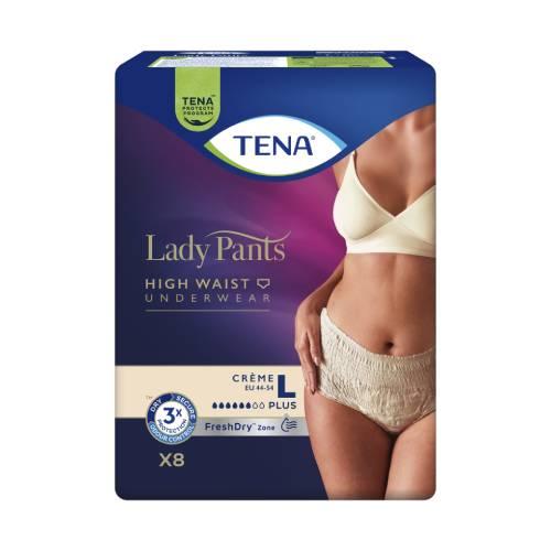 Miniaturka artykułu - Tena Lady Pants Plus Crème Bielizna chłonna dla kobiet L, 8 szt.