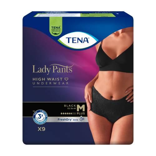 Miniaturka artykułu - Tena Lady Pants Plus Black Bielizna chłonna dla kobiet M, 9 szt.