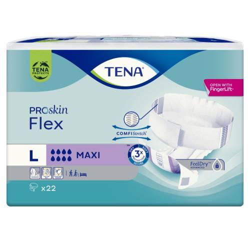 Miniaturka artykułu - TENA Pieluchomajtki ProSkin Flex Maxi L, 22 szt