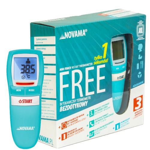 Miniaturka artykułu - NOVAMA Free Ltd Termometr bezdotykowy /aquamarine