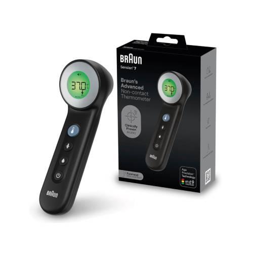 Miniaturka artykułu - Braun BNT400 Black No Touch + Touch termometr bezdotykowy z Age Precision tryb nocny