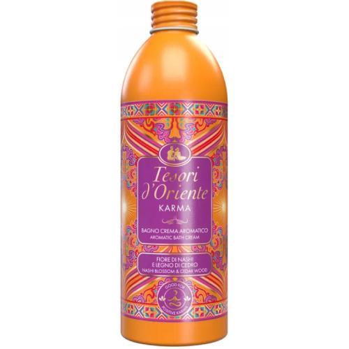 Miniaturka artykułu - Tesori d'Oriente Karma Płyn do kąpieli Kwiat Nashi i Drzewo cedrowe, 500ml/ WGNIECIONA BUTELKA