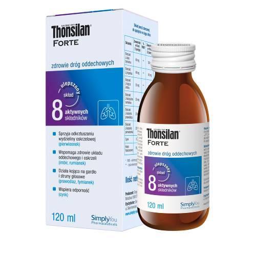 Miniaturka artykułu - Thonsilan Forte syrop, 120 ml USZKODZONE TEKTUROWE OPAKOWANIE
