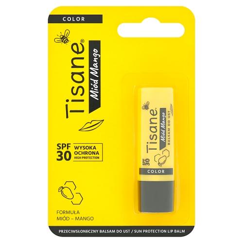 Miniaturka artykułu - Tisane Color Mi&oacute;d Mango Przeciwsłoneczny balsam do ust SPF 30, 5,1 g