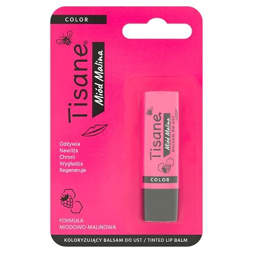 Miniaturka artykułu - TISANE Koloryzujący balsam do ust mi&oacute;d malina, 5,1 g