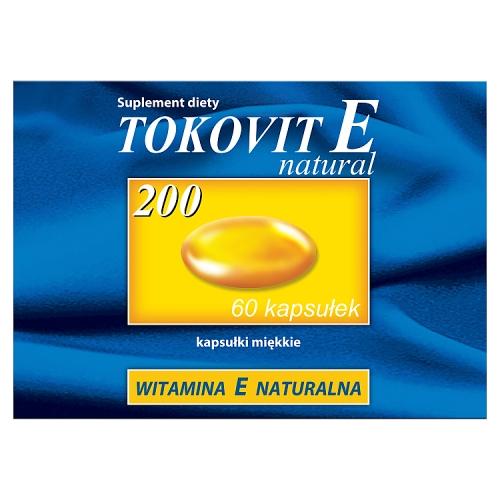 Miniaturka artykułu - Tokovit E Natural 200 j.m, 60 kaps.