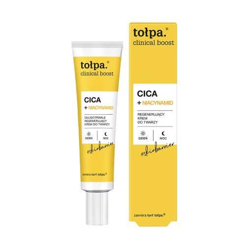 Miniaturka artykułu - TOŁPA Clinical Boost Cica + Niacynamid Regenerujący krem do twarzy, 40ml
