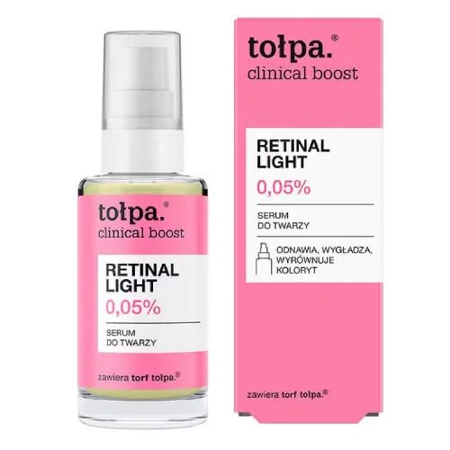 Miniaturka artykułu - TOŁPA Clinical Boost Retinal Light 0,05% Serum do twarzy, 30 ml KR&Oacute;TKA DATA 31.10.2026