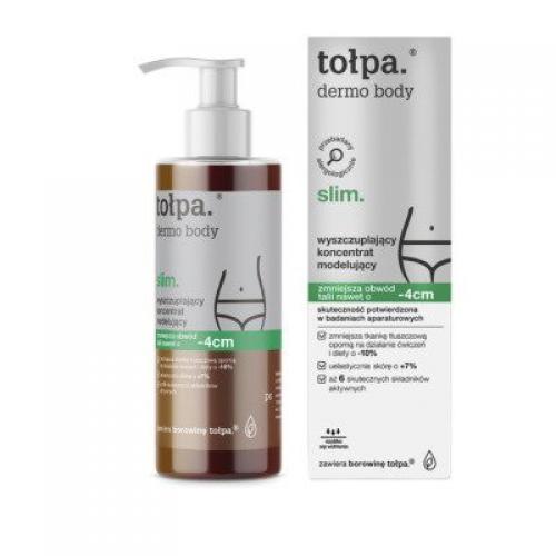 Miniaturka artykułu - Tołpa Dermo Body Slim Wyszczuplający koncentrat modelujący do ciała, 250 ml USZKODZONA POMPKA