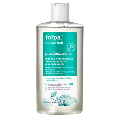Miniaturka artykułu - TOŁPA Dermo Hair Głęboko oczyszczający szampon przeciw przetłuszczaniu, 250ml USZKODZONY KOREK