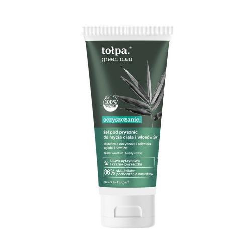 Miniaturka artykułu - TOŁPA Green Man Oczyszczanie Żel pod prysznic do mycia ciała i włos&oacute;w 2w1, 200 ml