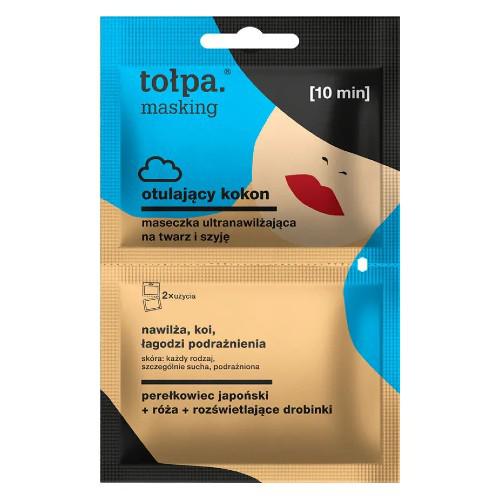 Miniaturka artykułu - TOŁPA MASKING Otulający kokon, Maseczka ultranawilżająca na twarz i szyję, 2x5ml