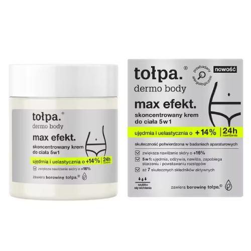 Miniaturka artykułu - TOŁPA max efekt, skoncentrowany krem do ciała 5w1, 250 ml
