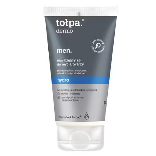 Miniaturka artykułu - TOŁPA men, hydro. nawilżający żel do mycia twarzy, 150 ml