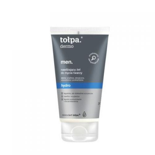 Miniaturka artykułu - TOŁPA men, hydro. nawilżający żel do mycia twarzy, 150 ml USZKODZONY KOREK