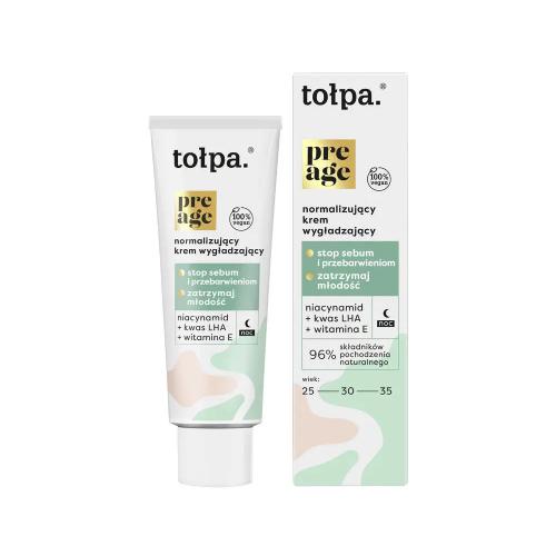 Miniaturka artykułu - Tołpa Pre Age Krem normalizująco-wygładzający na noc, 40ml