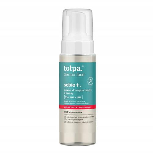 Miniaturka artykułu - TOŁPA Dermo Face Sebio+ Pianka do mycia twarzy 2 kwasy, 150ml