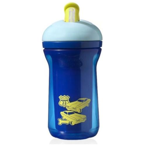Miniaturka artykułu - Tommee Tippee Bidon Pstryczek 12m+ niebieski, 300ml