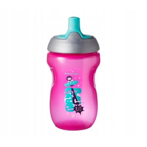Miniaturka artykułu - Tommee Tippee, Bidon sportowy 12m+ GIRL, 260ml