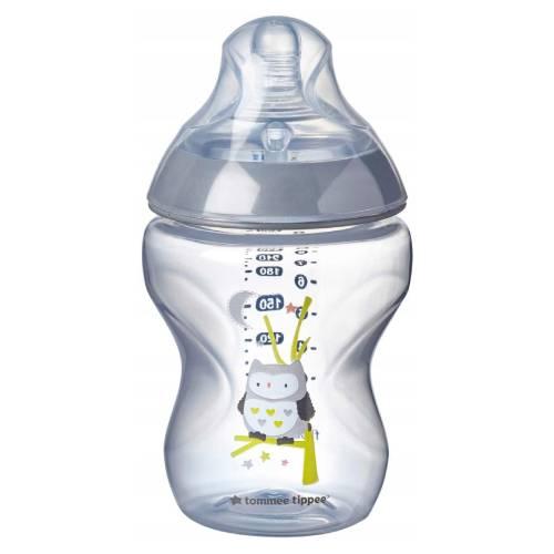 Miniaturka artykułu - Tommee Tippee CTN Butelka Dekorowana sowa 0m+, 260 ml