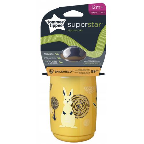 Miniaturka artykułu - Tommee Tippee Kubek łyczek Superstar 390ml 12m+ ż&oacute;łty