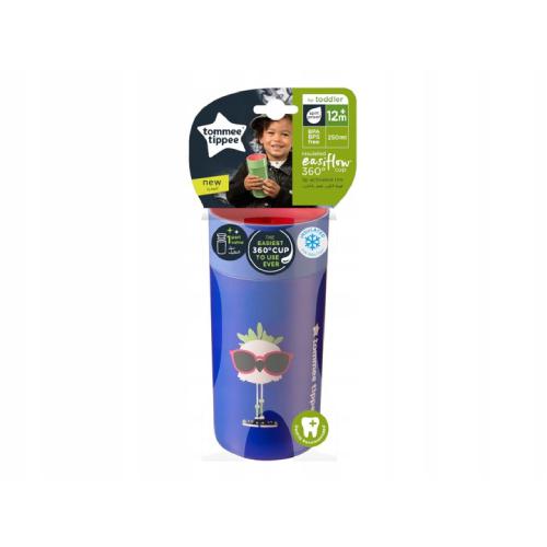 Miniaturka artykułu - Tommee Tippee Kubek termiczny EASIFLOW 360&deg;, 250 ml 12m+ granatowy