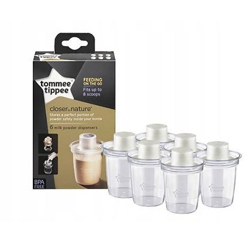 Miniaturka artykułu - Tommee Tippee, Pojemnik na mleko w proszku, 6szt.