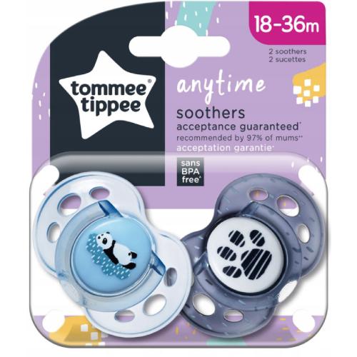 Tommee Tippee Smoczek ANY TIME 18-36m niebieski/granat, 2szt.