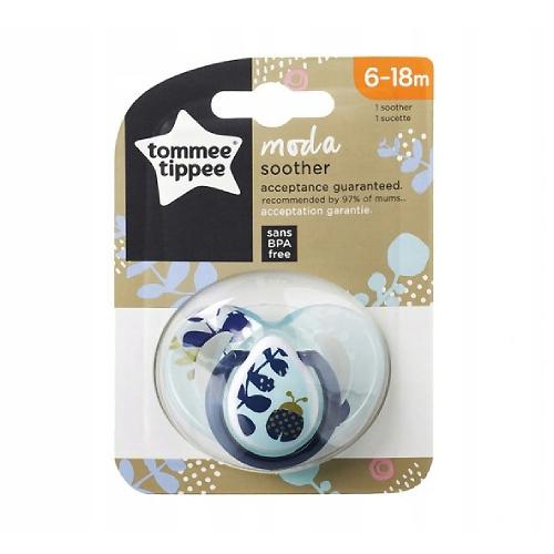 Miniaturka artykułu - Tommee Tippee Smoczek uspokajający MODA 6-18m BOY, 1szt.