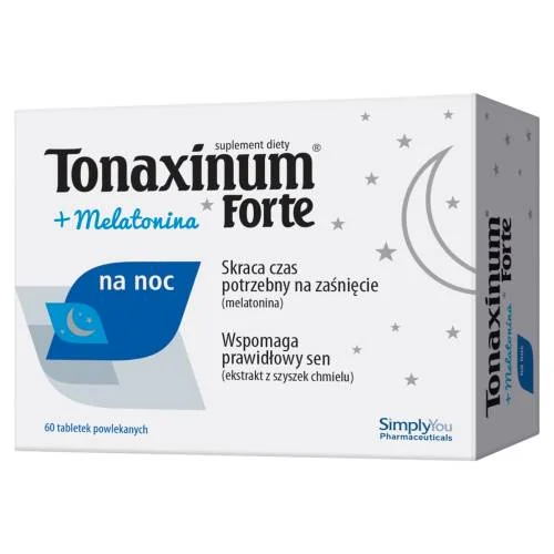 Miniaturka artykułu - Tonaxinum Forte + Melatonina, 60 tabletek