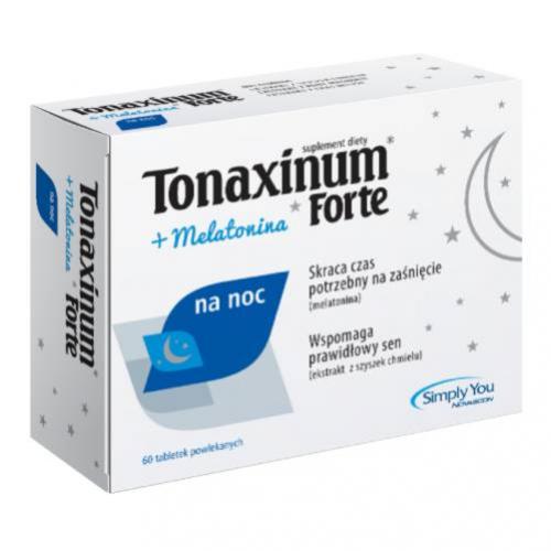 Miniaturka artykułu - Tonaxinum Forte + Melatonina, 60 tabletek