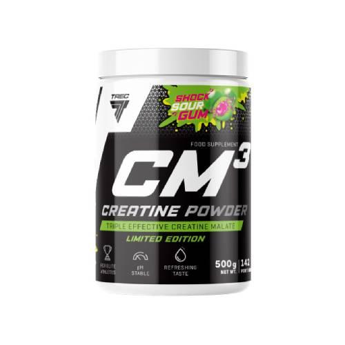 Miniaturka artykułu - Trec CM3 Powder Jabłczan Kreatyny o smaku kwaśnej gumy, 500 g