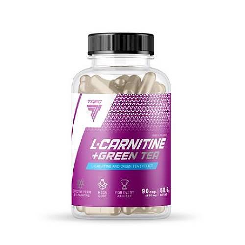 Miniaturka artykułu - Trec L-Carnitine+Green Tea L-Karnityna z ekstraktem z zielonej herbaty, 90 kaps. 