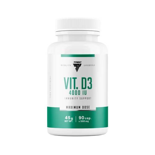 Miniaturka artykułu - Trec Vitality Vit. D3 4000 IU, 90 kaps.
