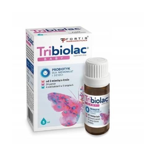 Miniaturka artykułu - TRIBIOLAC Baby krople - 5ml USZKODZONE TEKTUROWE OPAKOWANIE