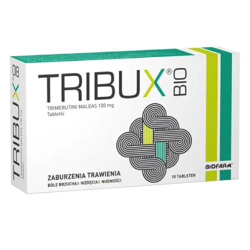 Miniaturka artykułu - Tribux Bio 100 mg - 10 tabletek, Lek na regulację pracy jelit