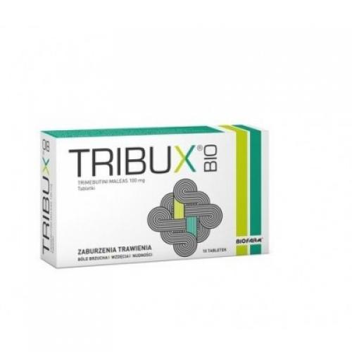 Miniaturka artykułu - Tribux Bio 100 mg - 10 tabletek, Lek na regulację pracy jelit  USZKODZONE TEKTUROWE OPAKOWANIE