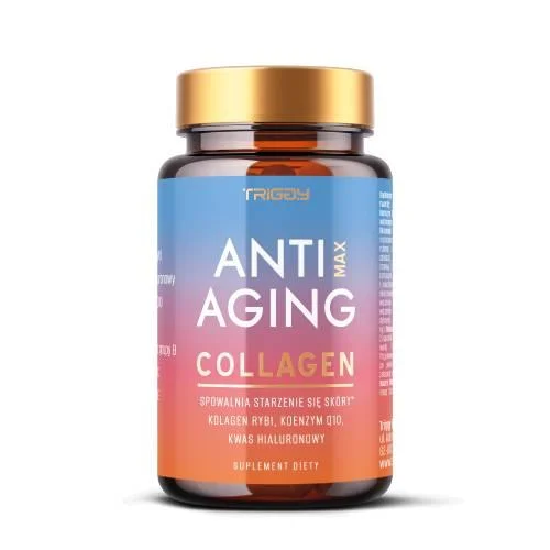 Miniaturka artykułu - TRIGGY Anti Aging Collagen Max, 60 kaps. KR&Oacute;TKA DATA 30.11.2026