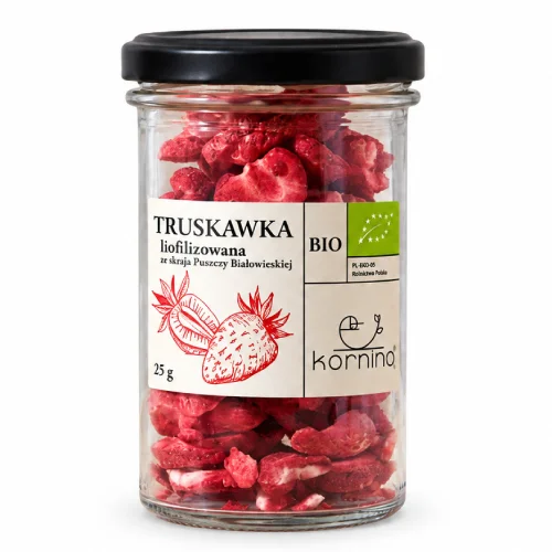 Miniaturka artykułu - Kornino Truskawka liofilizowana Eko, 30 g
