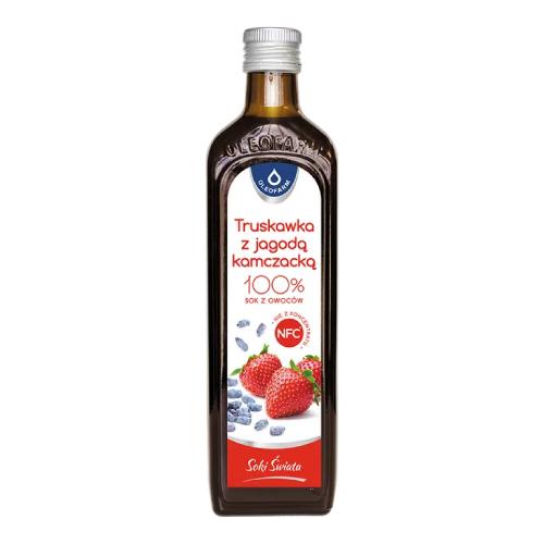 Miniaturka artykułu - OLEOFARM Truskawka z Jagodą Kamczacką z witaminą C, 490ml