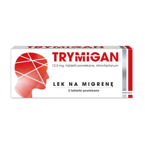 Miniaturka artykułu - Trymigan Lek na migrenę,12,5 mg, 2 tabletki