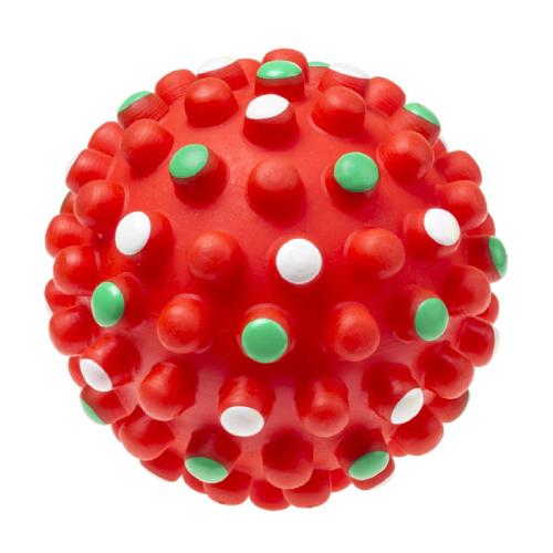 Miniaturka artykułu - TULLO Piłka wzmocniona piszcząca 11,2cm Czerwona (214)