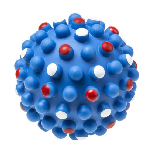 Miniaturka artykułu - TULLO Piłka wzmocniona piszcząca 11,2cm Niebieska (214)