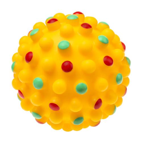 Miniaturka artykułu - TULLO Piłka wzmocniona piszcząca 11,2cm Ż&oacute;łta (214)